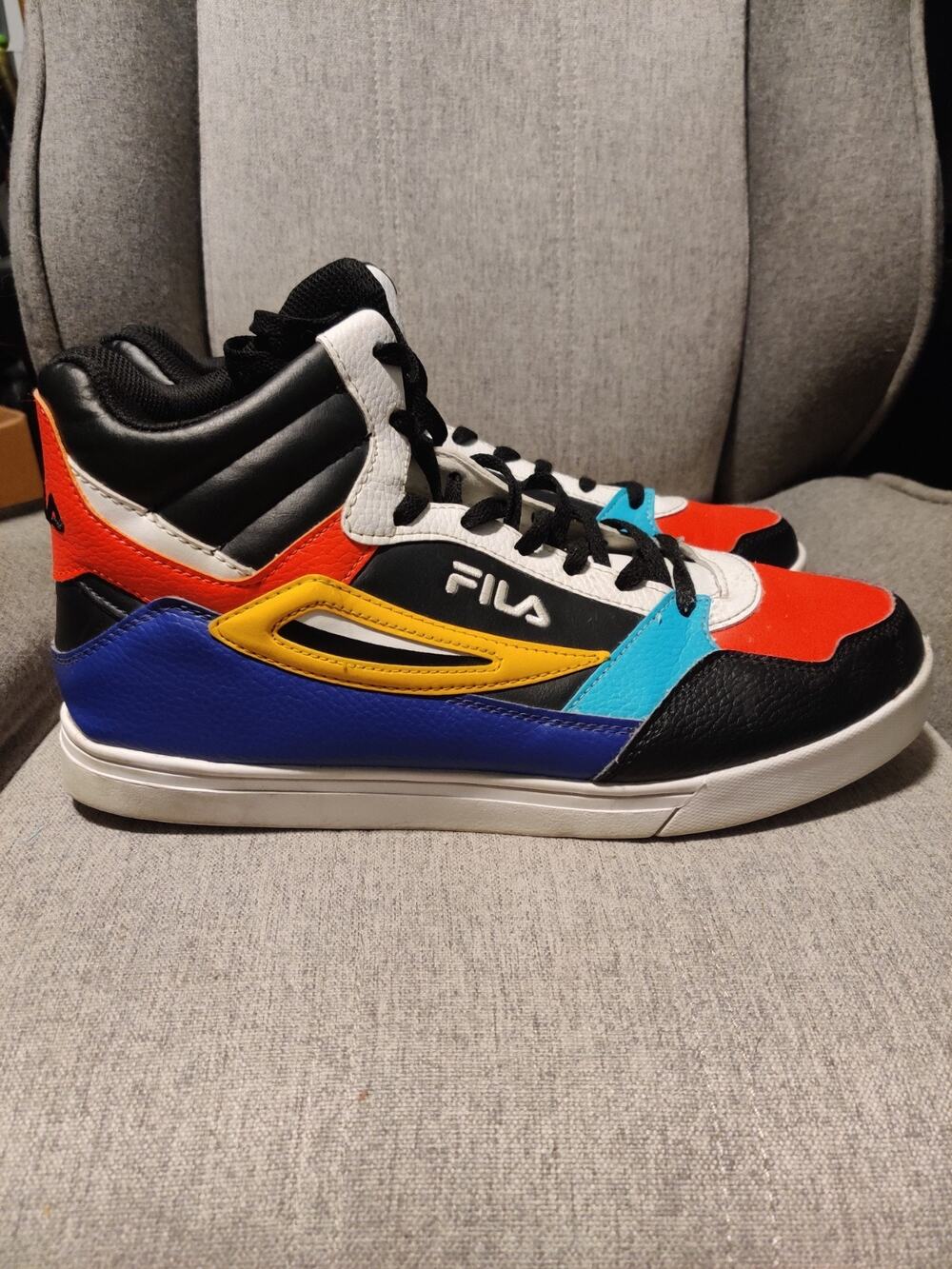 Fila Everge - High Top Shoes Men's Size 12 - Red/Blue/Yellow